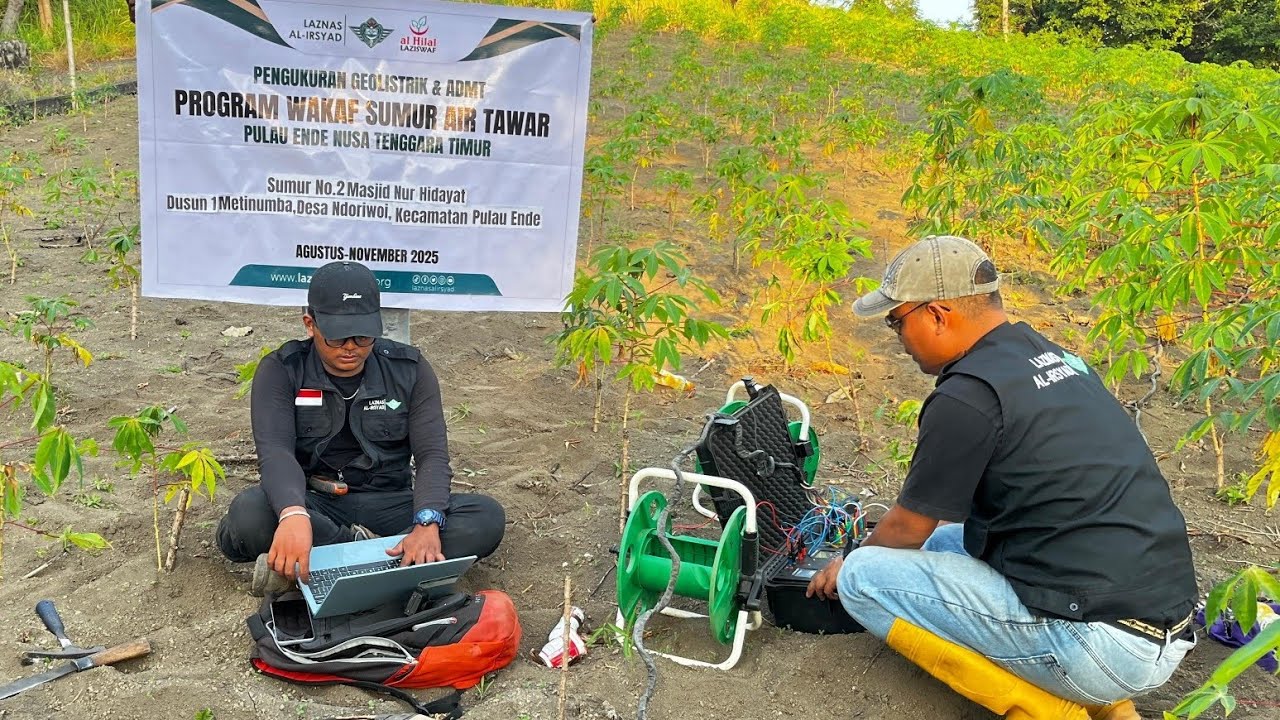 LAZNAS Al Irsyad Lakukan Survei Geolistrik dan ADMT untuk Program Wakaf Sumur di Pulau Ende