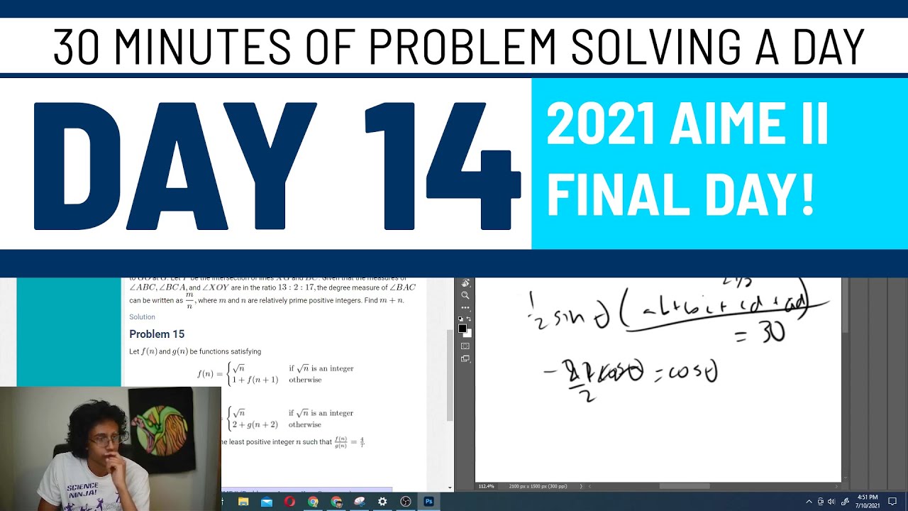 Final day of 30 minutes of problem solving!