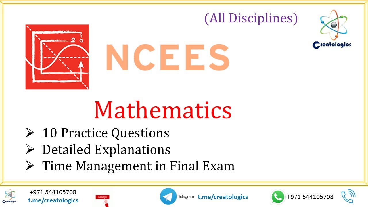 NCEES Exam Details and Mathematics Practice Problems with detailed Explanation #NCEES #NCEESmathFE