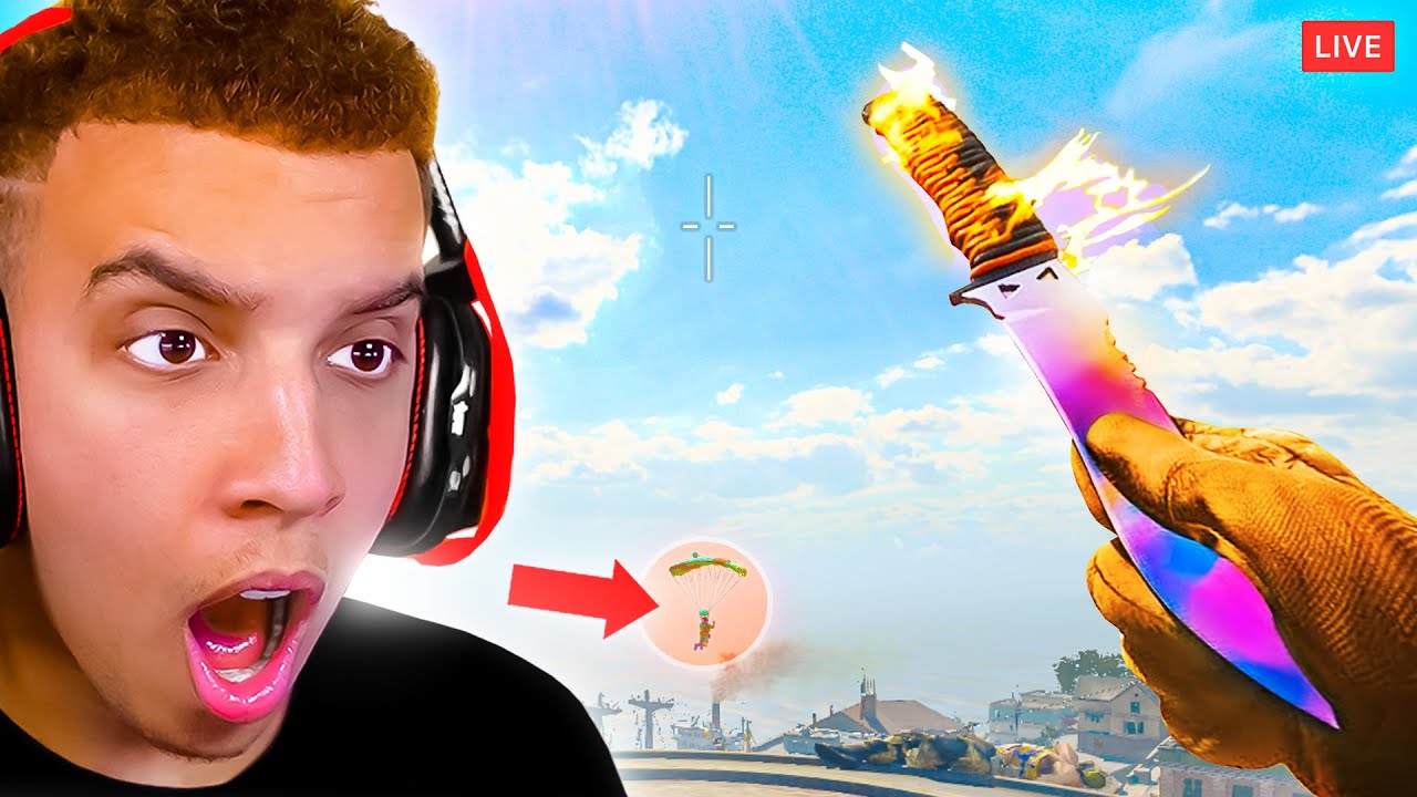 Reacting to #1 THROWING KNIFE KING on Rebirth Island! 👑