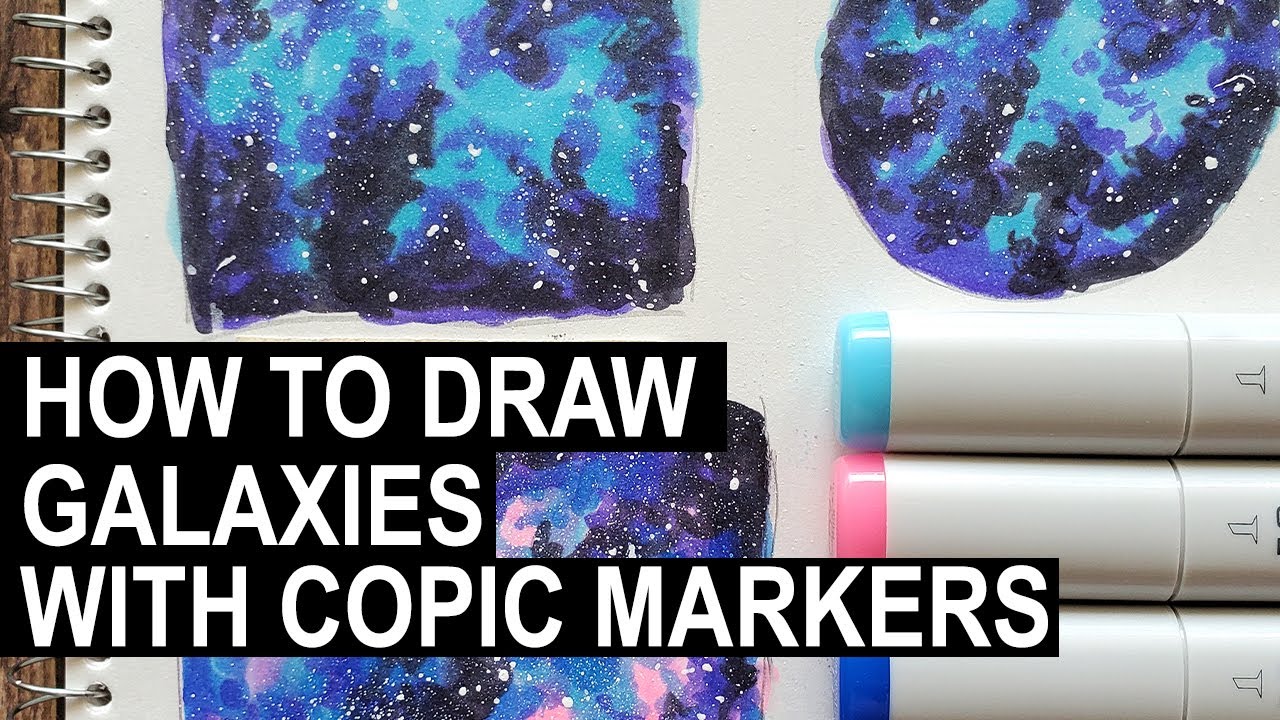 Drawing Galaxies with Just 3 Markers! (Copic/Alcohol Markers)