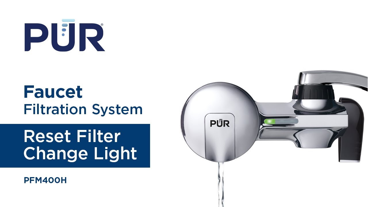 PUR Faucet Filtration System Horizontal - Reset Filter Change Light