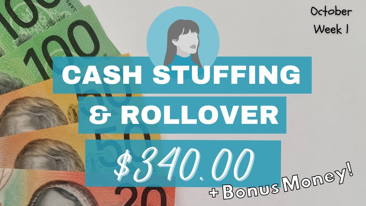 💰 Oct W1: BONUS Money & Variable Expenses + Rollover | Aus Cash Stuffer | Single Income