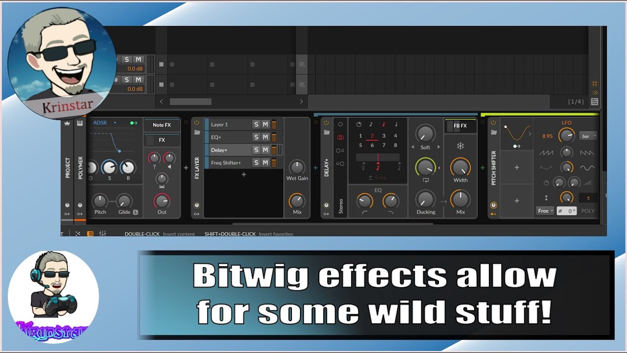 Playing with Bitwig Sound effects and getting some wild results!