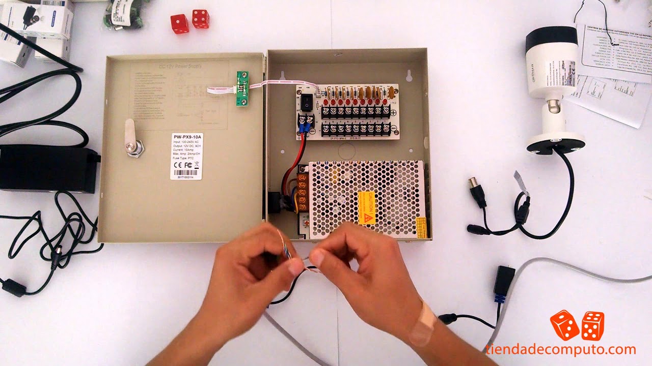 Como Instalar Camaras de Videovigilancia, DVR y Fuente de Poder vía Cable UTP