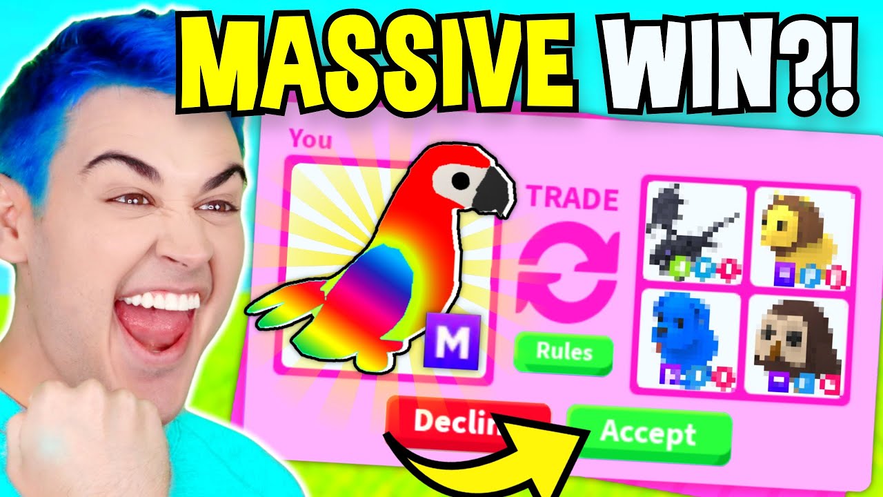 I Traded Away My *MEGA NEON PARROT* For This… RICH TRADE PROOFS In Adopt Me *FLEX* Server (Roblox)