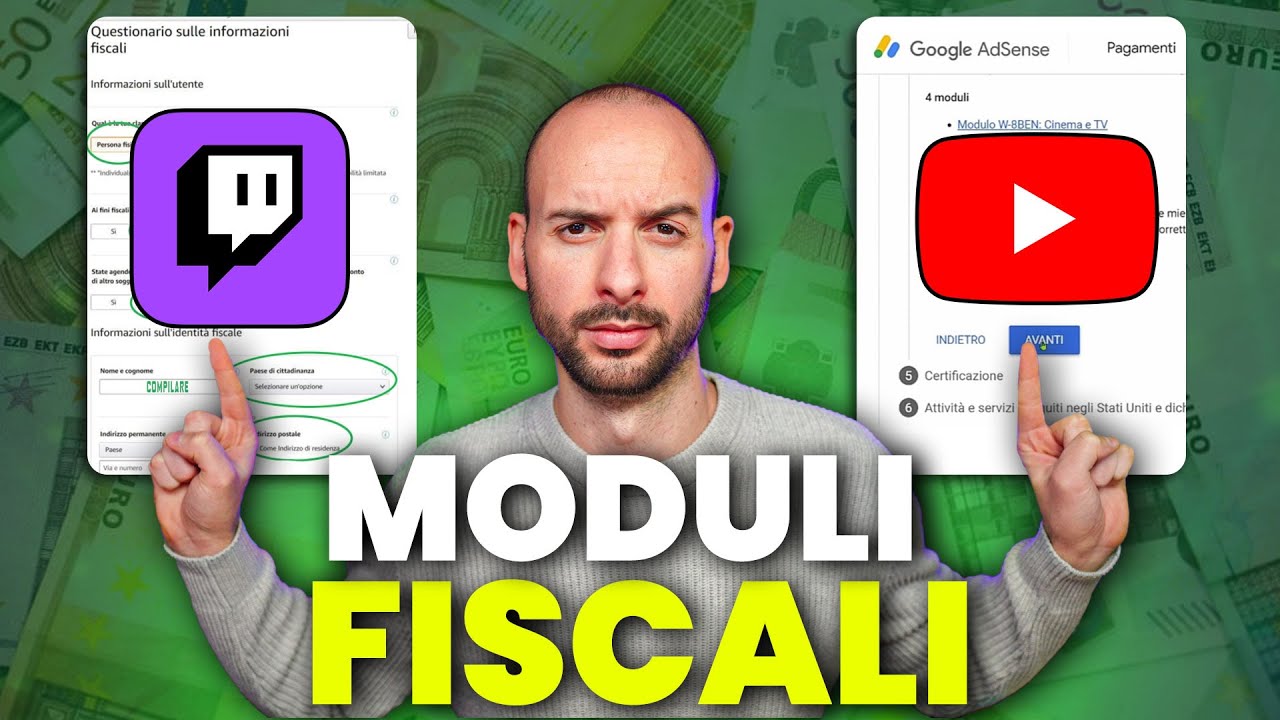 Guida MODULI (Affiliato / Partner) Twitch e YouTube + FATTURAZIONE