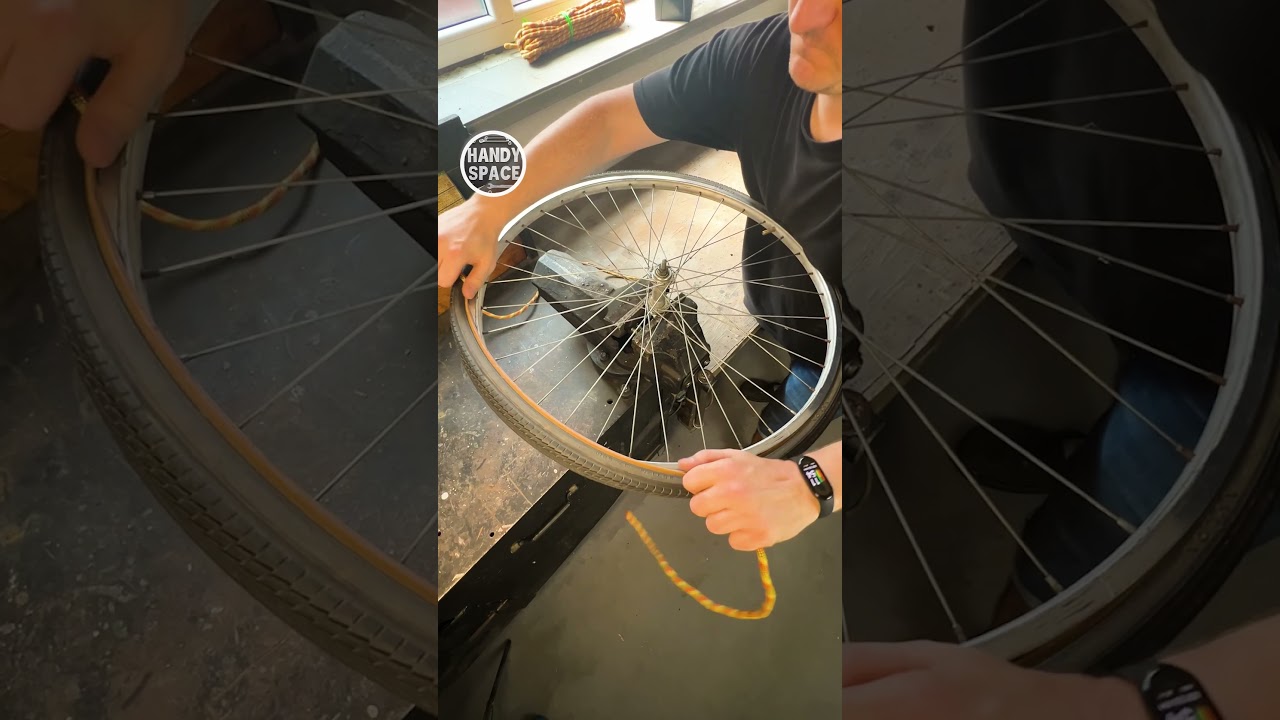 Cyclists, You Won't Believe What a rope Can Do to Your Bike Tire! #shorts