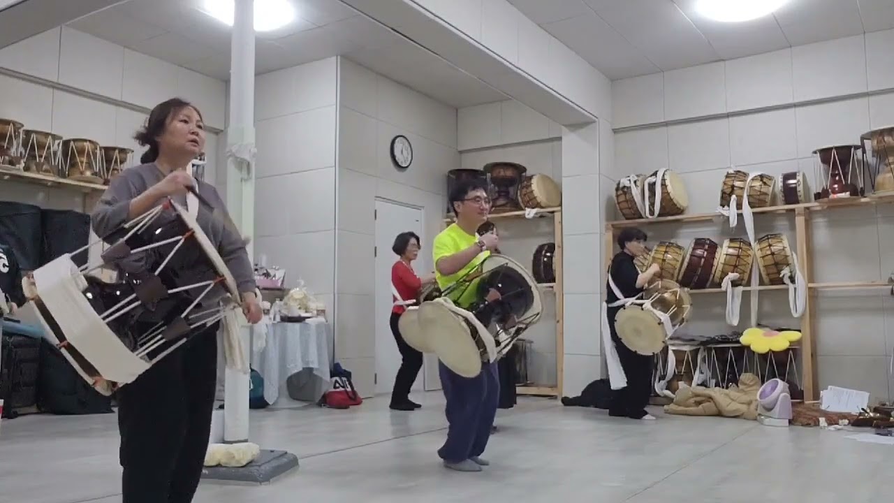 2026년 1월7일 한국전통 예술단 쿵따쿵 자진모리(삼채) 기본장단 선반 연습