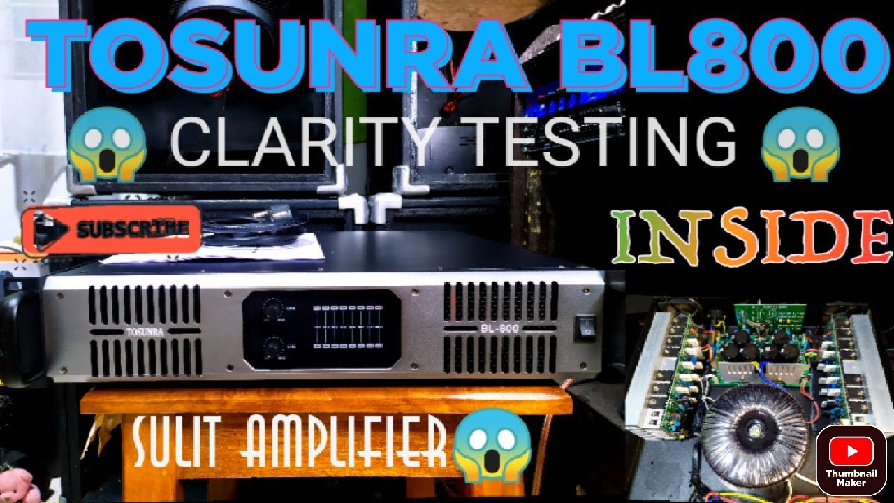 TOSUNRA BL800 POWERAMPLIFIER | INSIDE | TESTING | CROWN PLX15 | BUDGET AMPLIFIER