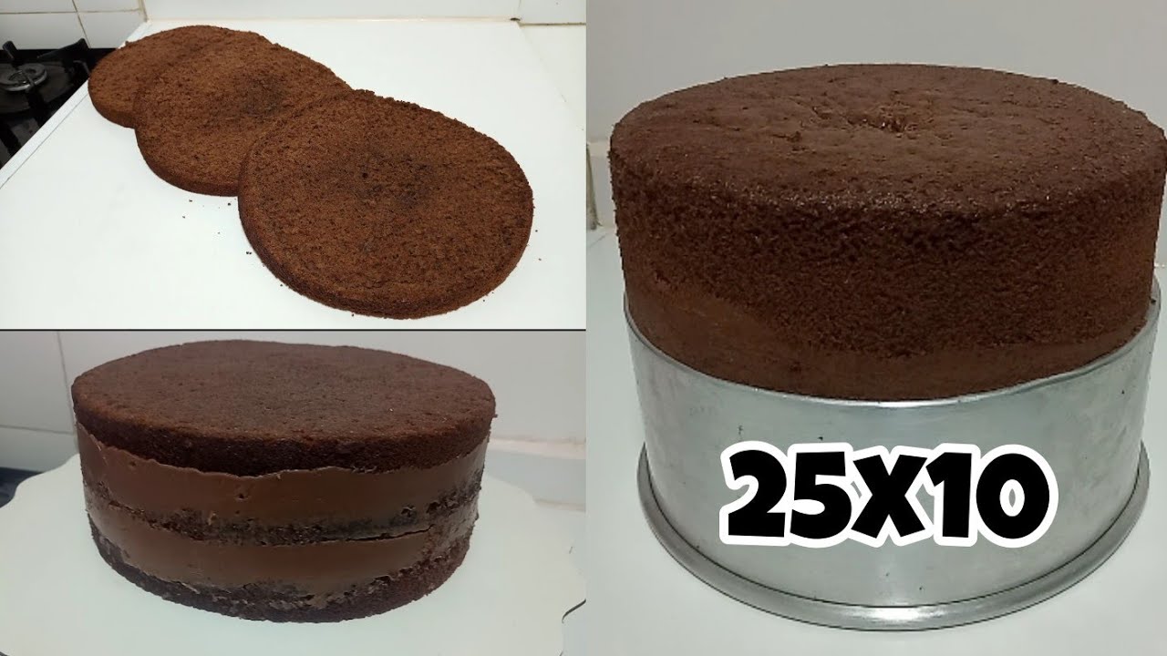 Massa de Chocolate 25x10 / Massa para bolos altos  / A MELHOR MASSA DE CHOCOLATE 😍