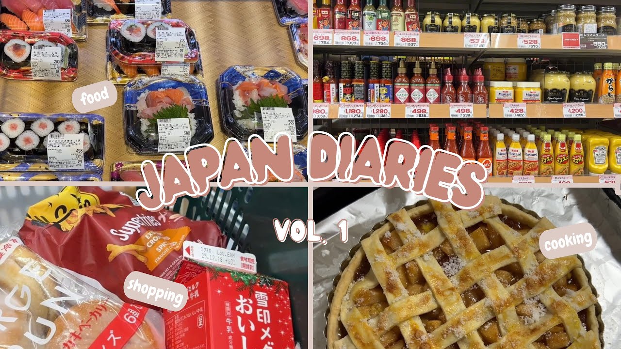grocery shopping, tiny apartment cooking, conveyor belt sushi | japan diaries #1
