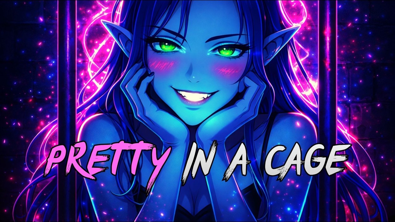 「Nightcore」Pretty in a Cage (Lyric Video)
