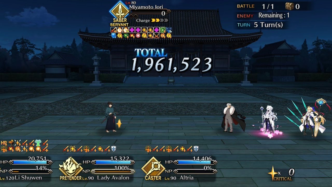 [FGO] Samurai Remnant Collab Event Challenge Quest 5 Turns With Li Shuwen