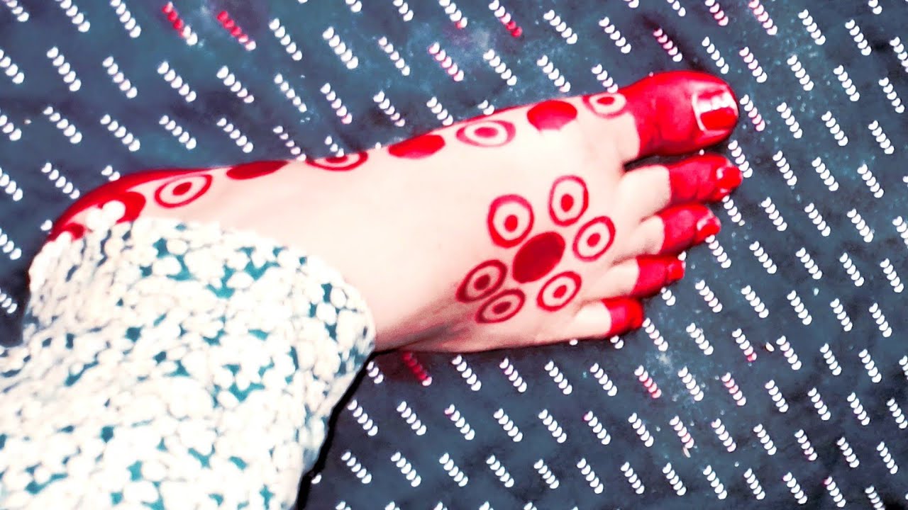 लिपस्टिक से आल्टा लगाए | aalta design simple | mahawar design | pero ki mehndi design 