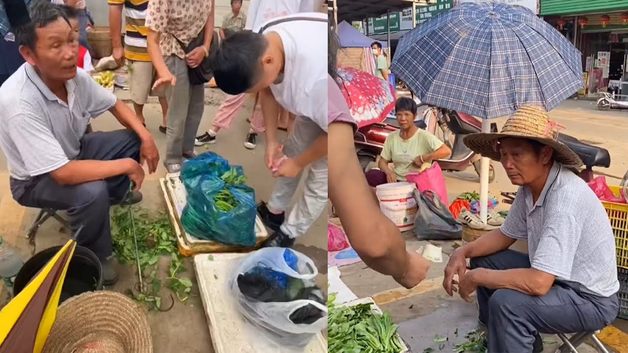 善良的大叔不嫌乞丐臟，也不害怕被騙願意幫助他人，阿義拿出一點小小的心意給他【阿義走鄉村】