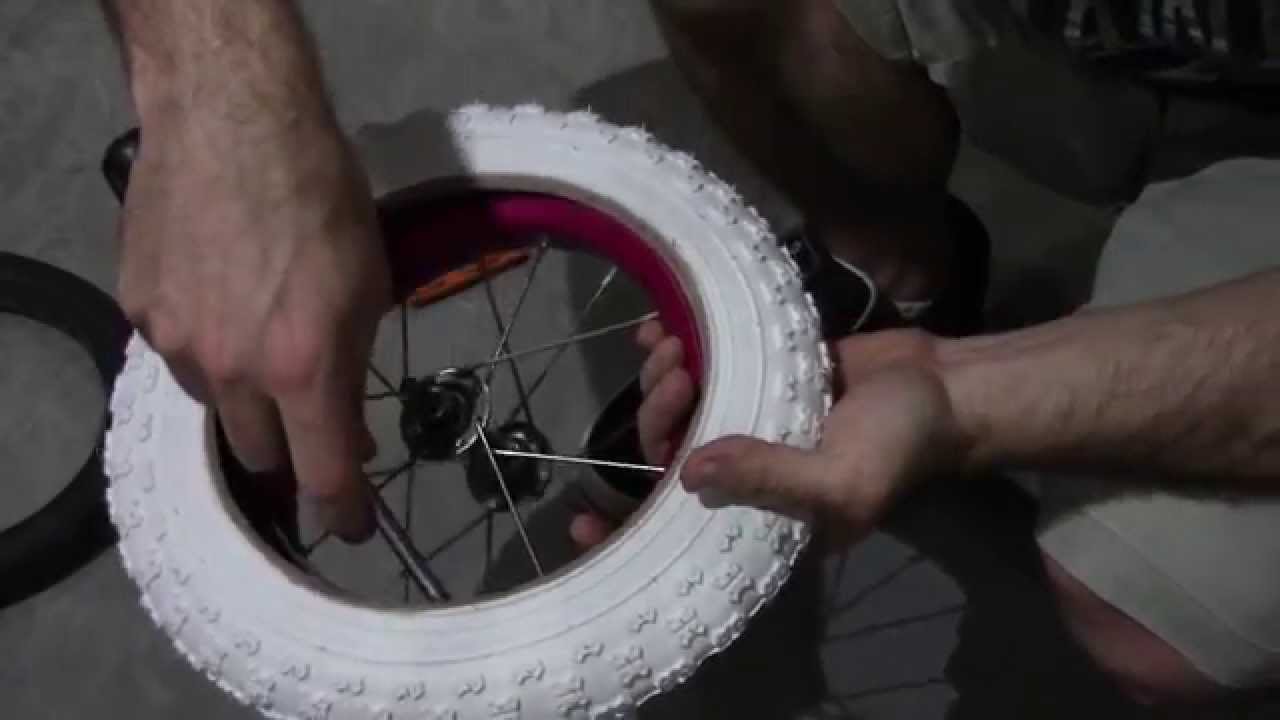 How to change a kids 12 inch bike tire