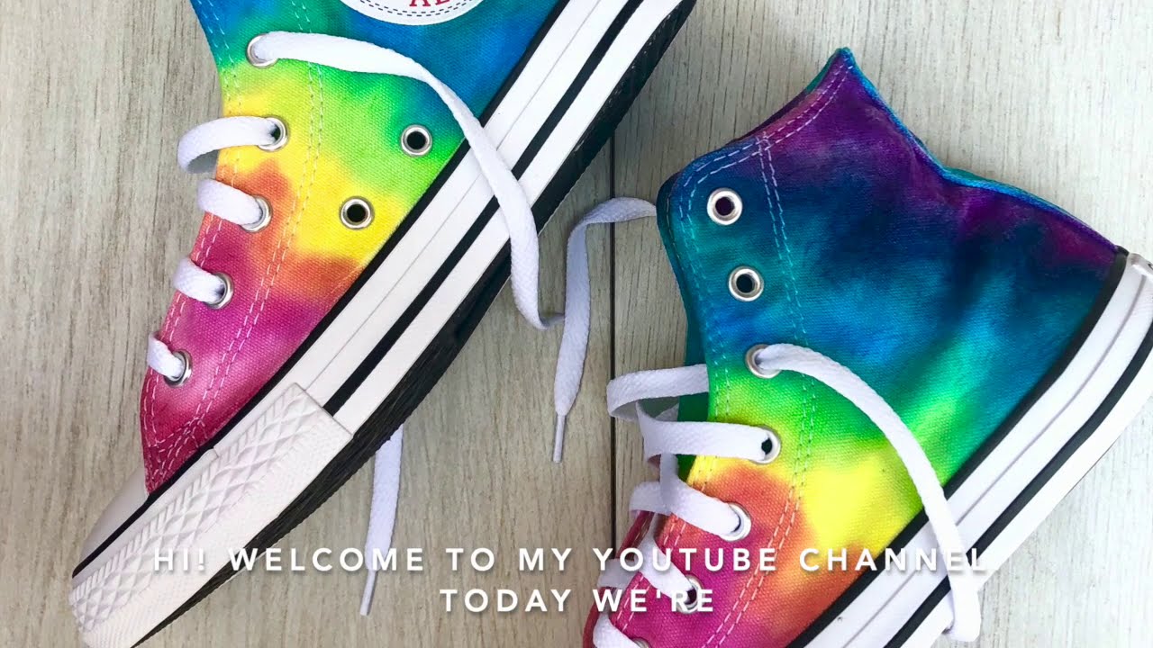 Easy How to Tie Dye Shoes Tutorial - Converse