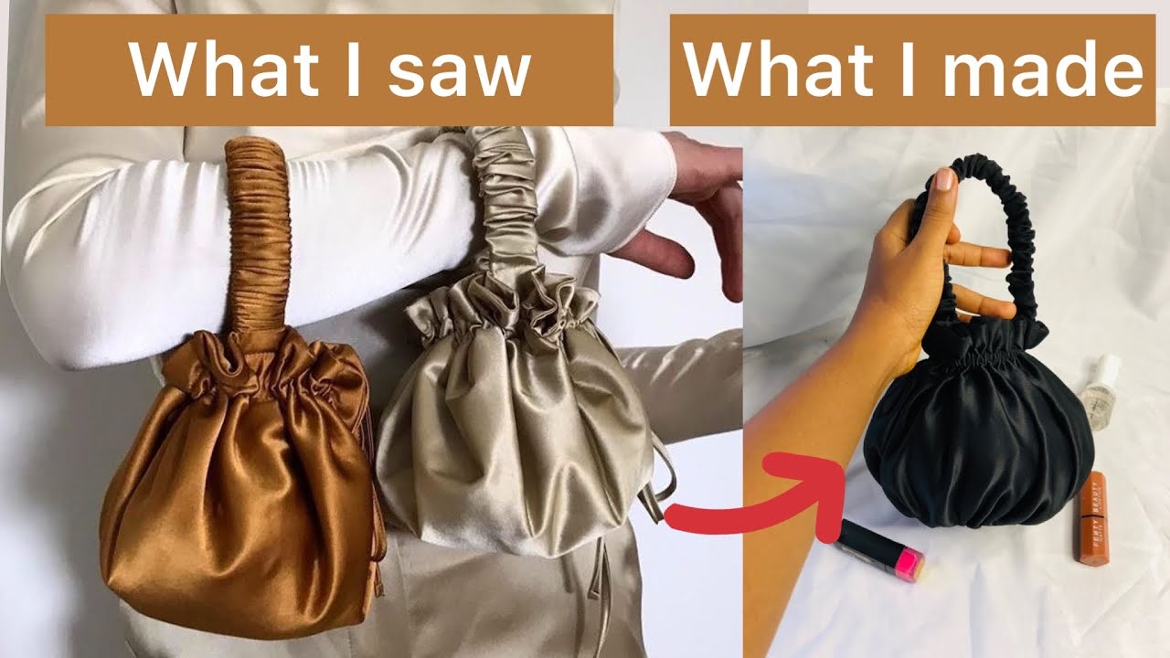 DIY scrunchie bag || step by step tutorial || very detailed