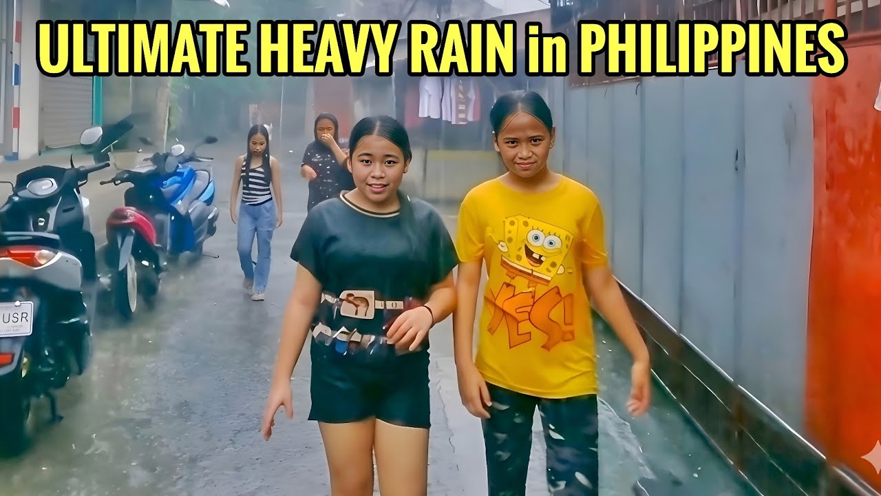 SHOCKING HEAVY RAIN EXPERIENCE | SUPER HEAVY RAIN in PAYATAS NEIGHBORHOOD PHILIPPINES 🇵🇭