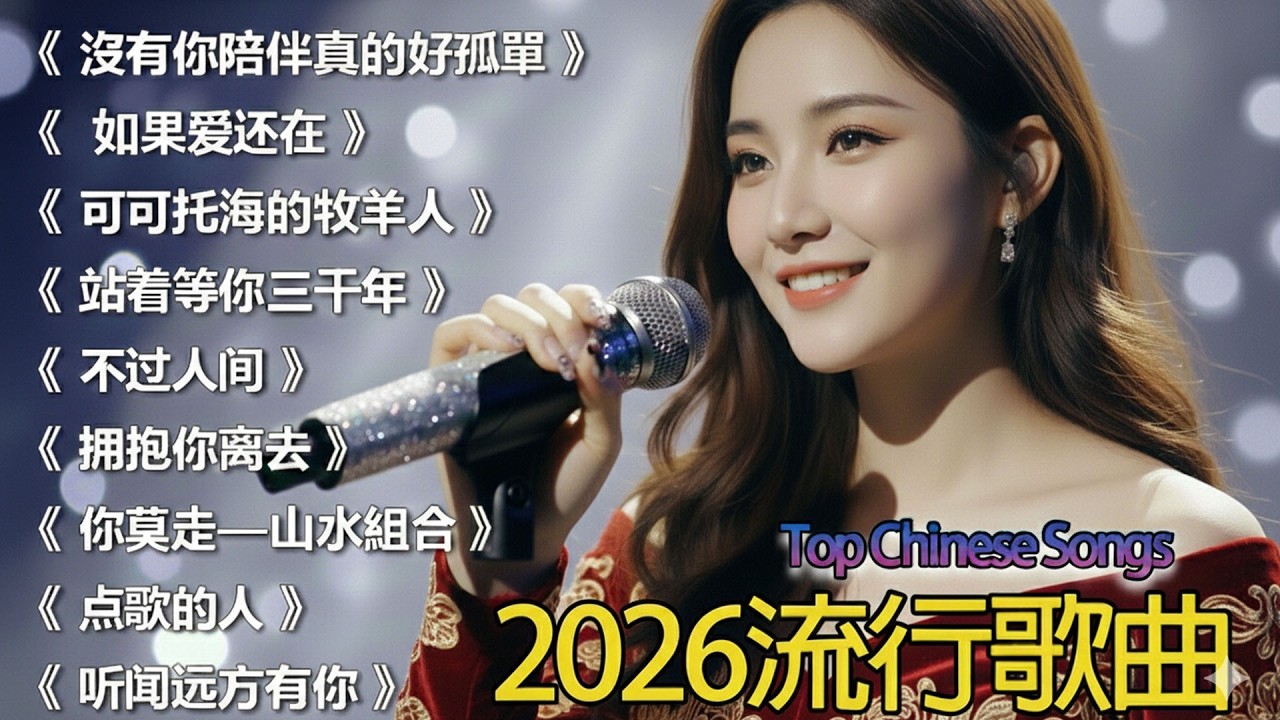 「2026华语热歌」50首越听越心碎的情歌🎊🎊沒有你陪伴真的好孤單/可可托海的牧羊人/不过人间.2026中国大陸流行歌曲 不能不听的50首