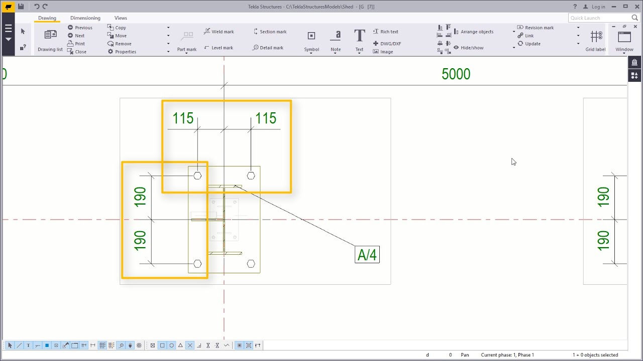 Create anchor bolt plans in Tekla Structures