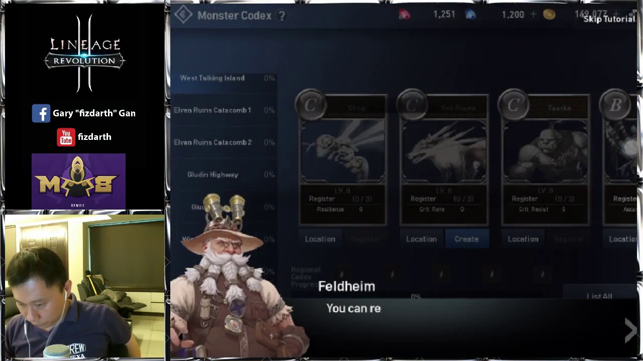 LINEAGE 2 REVOLUTION Walkthrough Fiz (live Stream) Day 1: lvl 17 to 23