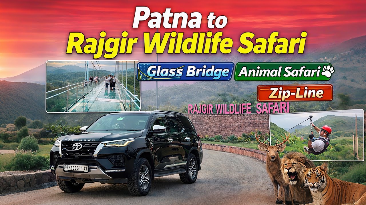 Patna To Rajgir wildlife safari By FORTUNER🦁🚙 | #rajgir @raushansamrat4777 
