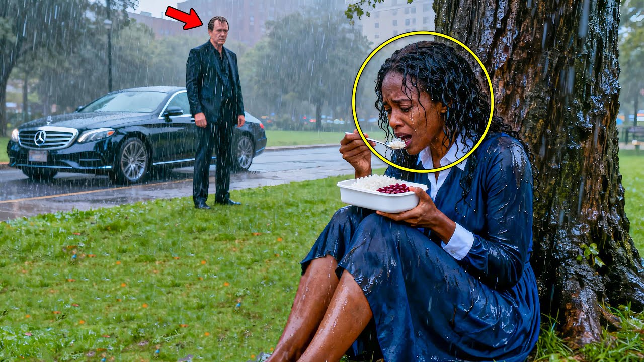 Billionaire Sees His Janitor Eating Alone in the Rain, What He Finds Next Will Shock Him!