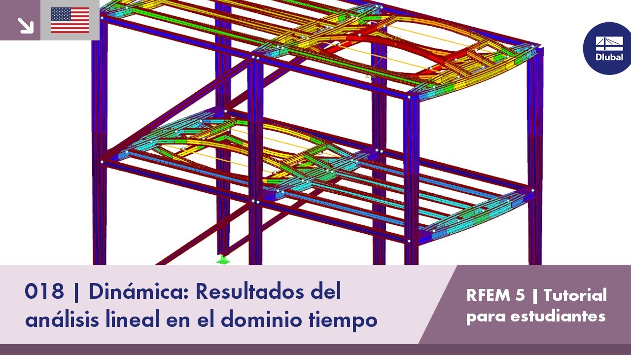 [EN] Tutorial de RFEM 5 para estudiantes | 018 Dinámica: Análisis lineal en el dominio del tiempo...
