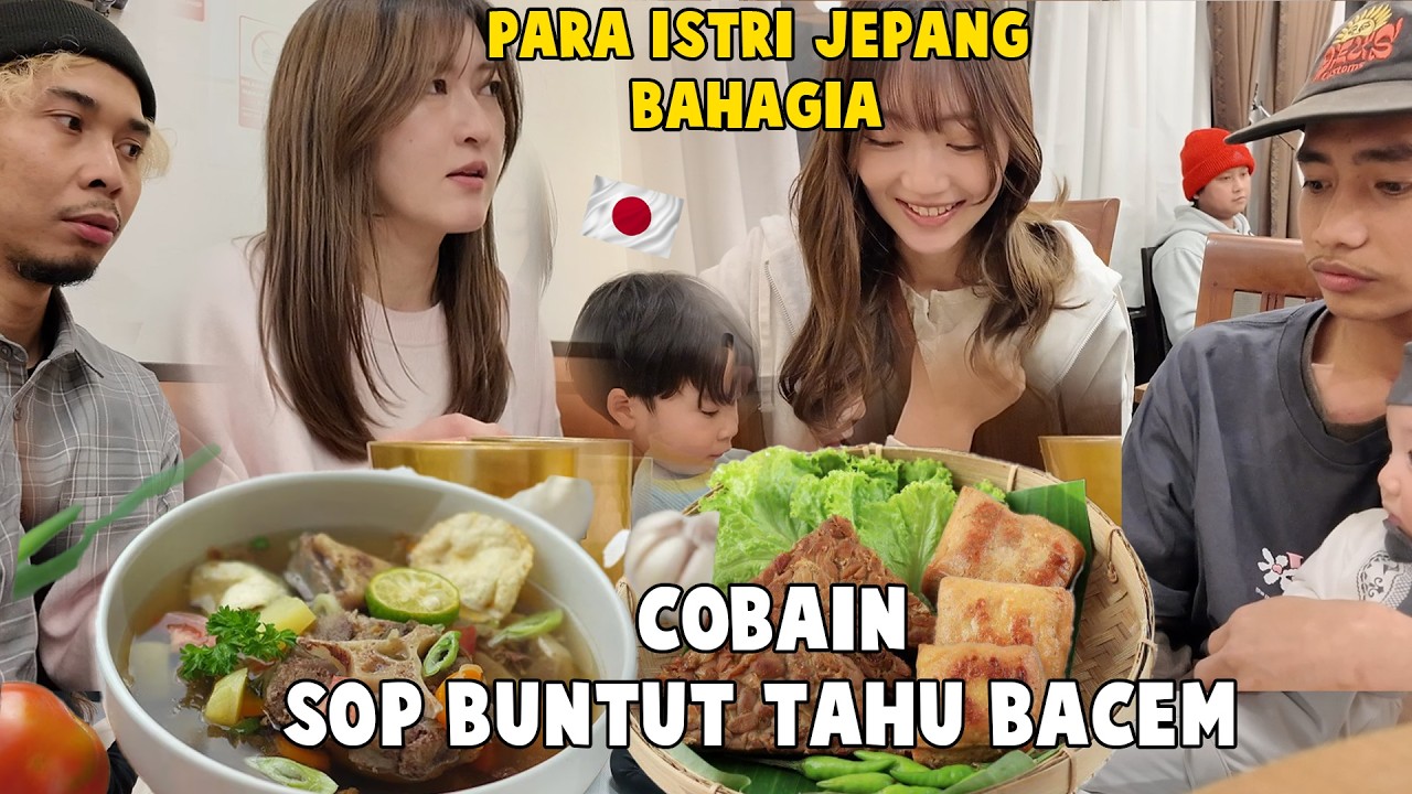 SUAMI INDONESIA NYENENGIN PARA ISTRI JEPANG! NYOBAIN NYA KULINER INDONESIA !