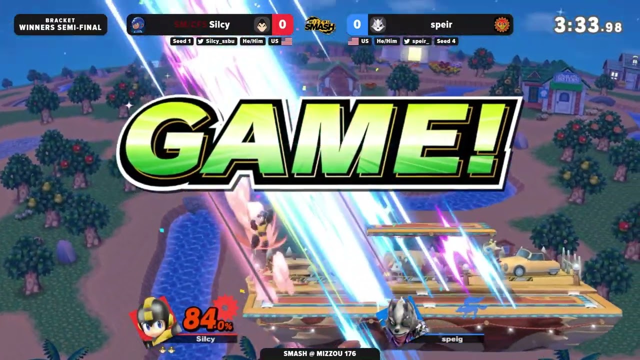 Smash @ Mizzou 176 - Silcy (Megaman / Kazuya) Vs Speir (Wolf) - Winners Semi-Finals