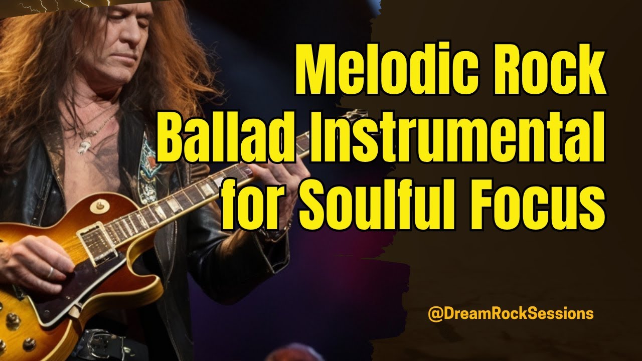 NO ADS Melodic Rock Ballad Instrumental for Soulful Focus Calm Guitar Session for Reflection
