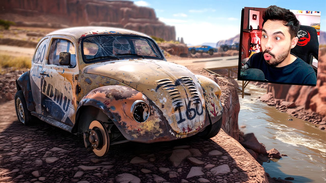 CAPOTEI O FUSCÃO NUM JOGO COM A FÍSICA ULTRA REALISTA! (WRECKFEST 2)