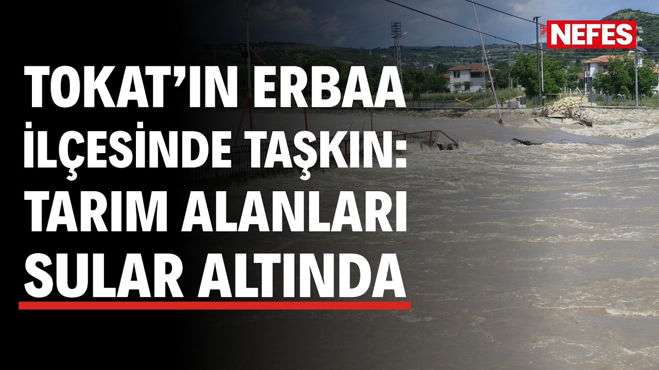 Tokat'ın Erbaa il&ccedil;esinde taşkın: Tarım alanlarını su bastı