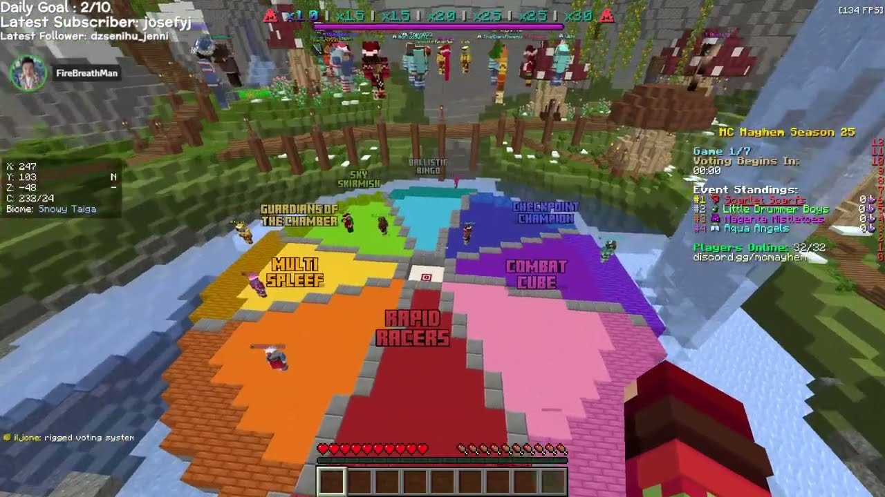 FireBreathMan Minecraft Mayhem 25 Scarlet Scarfs