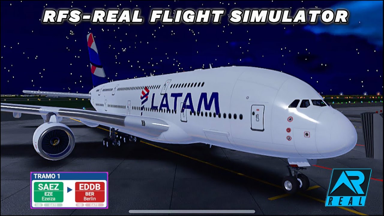 RFS - Real Flight Simulator | BUENOS AIRES - BERLÍN | A380 | LATAM | FullFlight  | FullHD | RutaReal