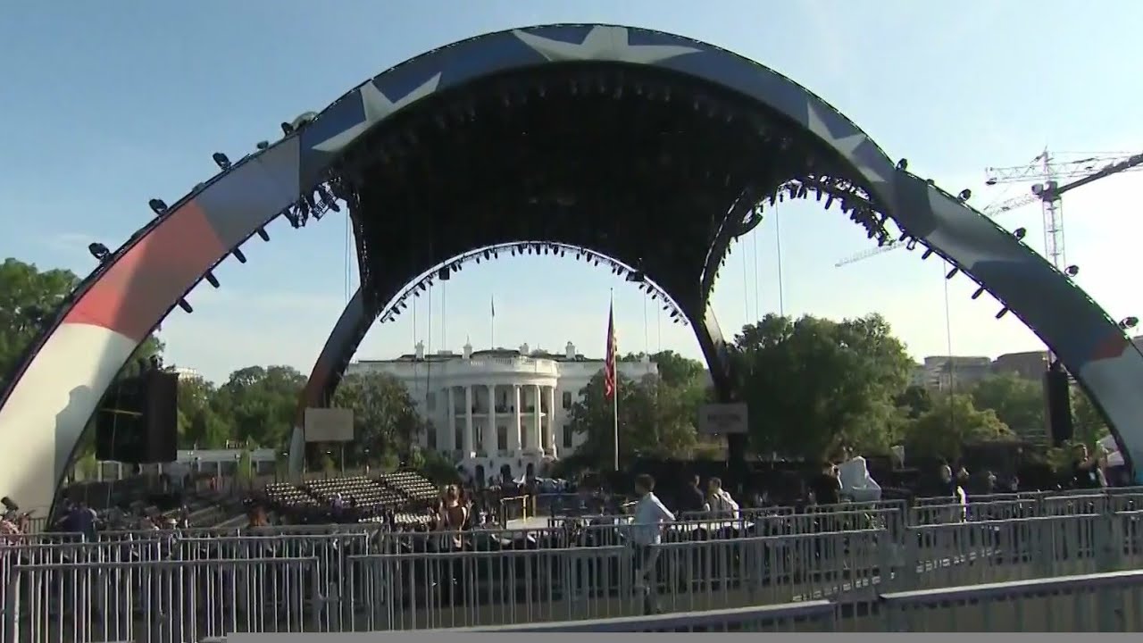 Thousands gather at White House for UFC fight on Trump&rsquo;s 80th birthday