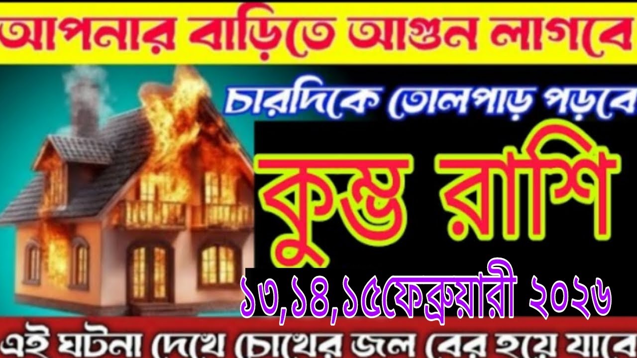 কুম্ভ রাশির জীবনে হঠাৎ অশান্তি বা বড় সমস্যা দেখা দিতে পারে 😲#aajkarashifal #up 