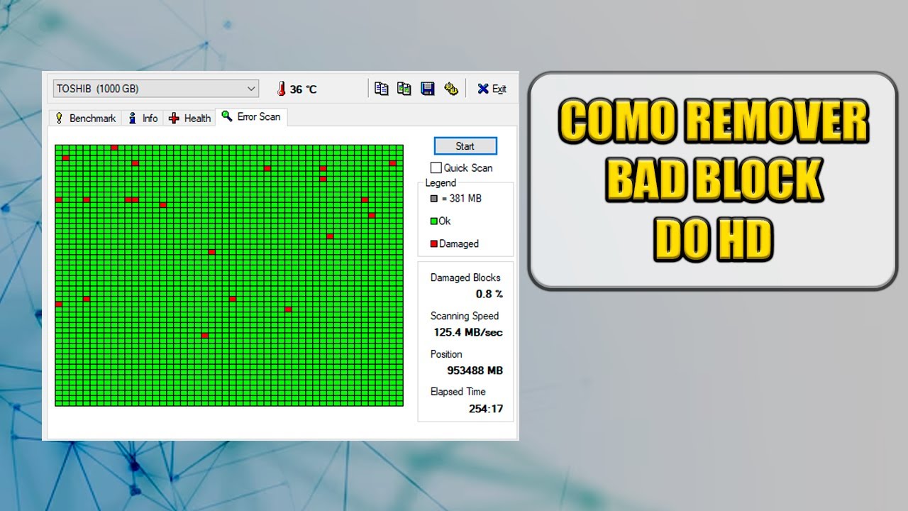 Como remover badblock no HD