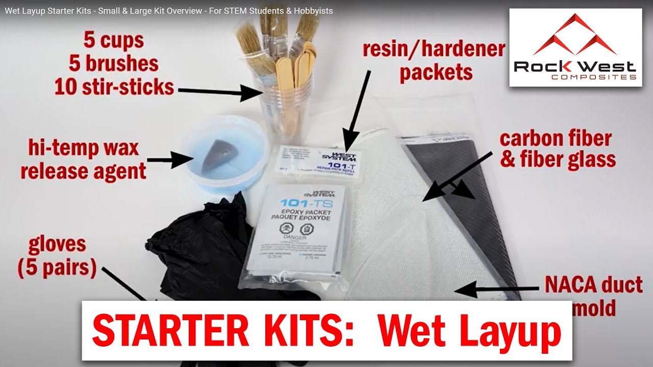Wet Layup Starter Kits - Small & Large Kit Overview - For STEM Students & Hobbyists