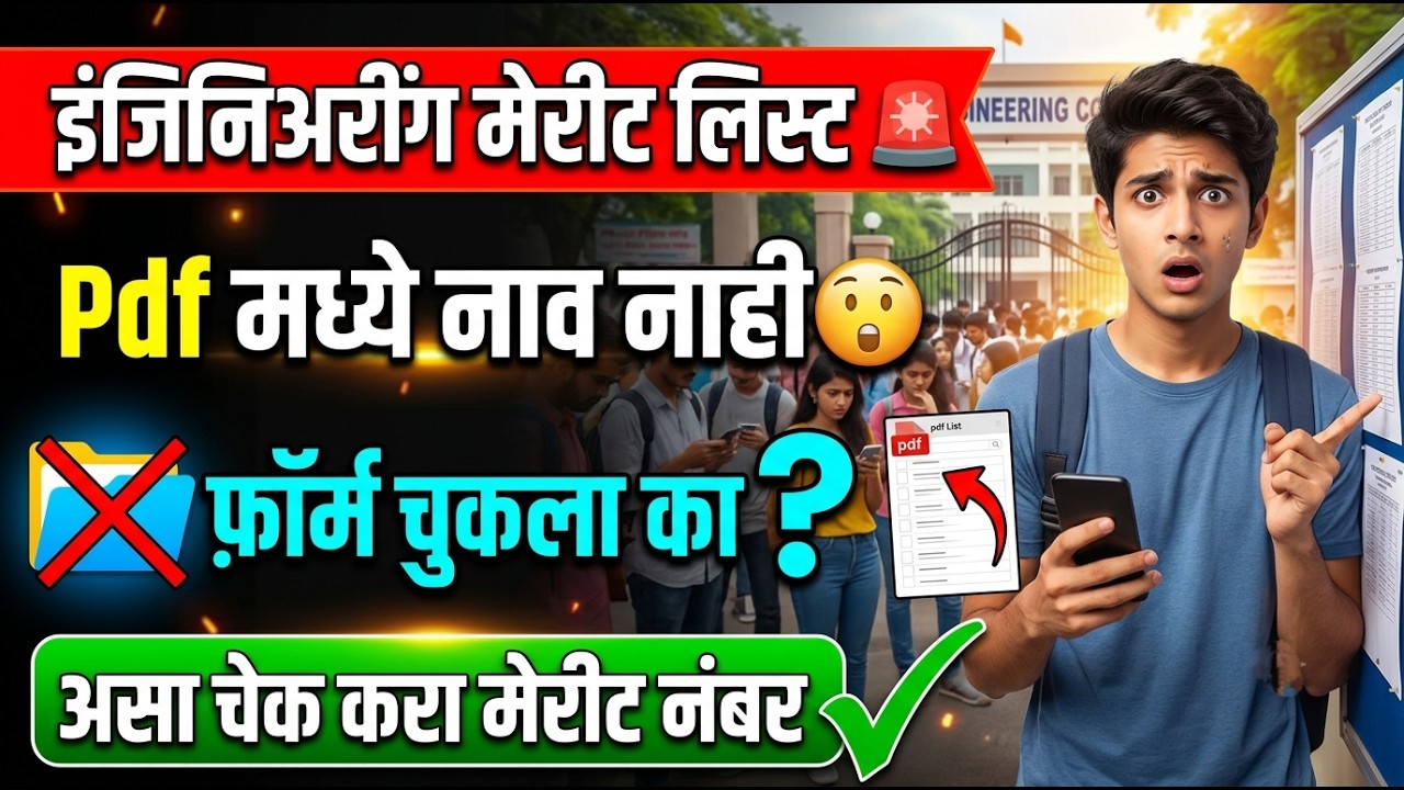 Merit List 2026 Problem 😲 🚨 Engineering Merit List 2026 ✅ Mhtcet provisional merit list 2026