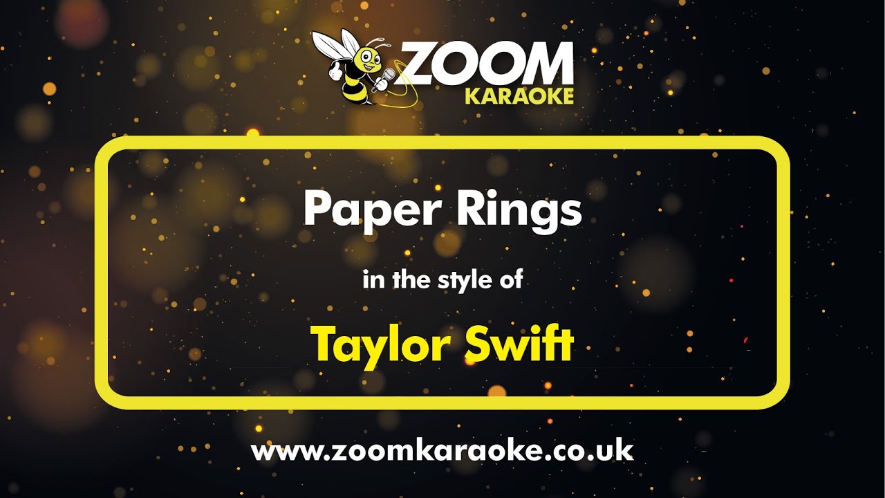 Paper Rings - Taylor Swift | Karaoke Instrumental | Zoom Karaoke