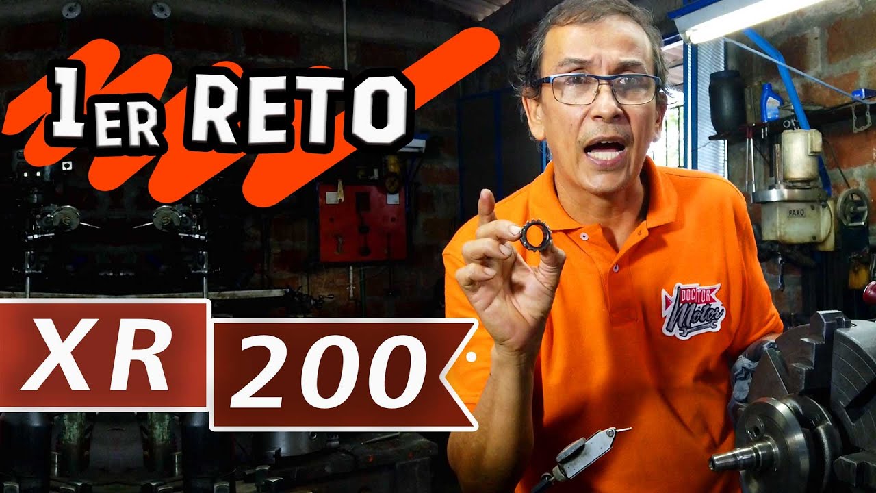 XR200 Honda  - 1er Reto cumplido   Cambio y adaptación del piñón del cigueñal