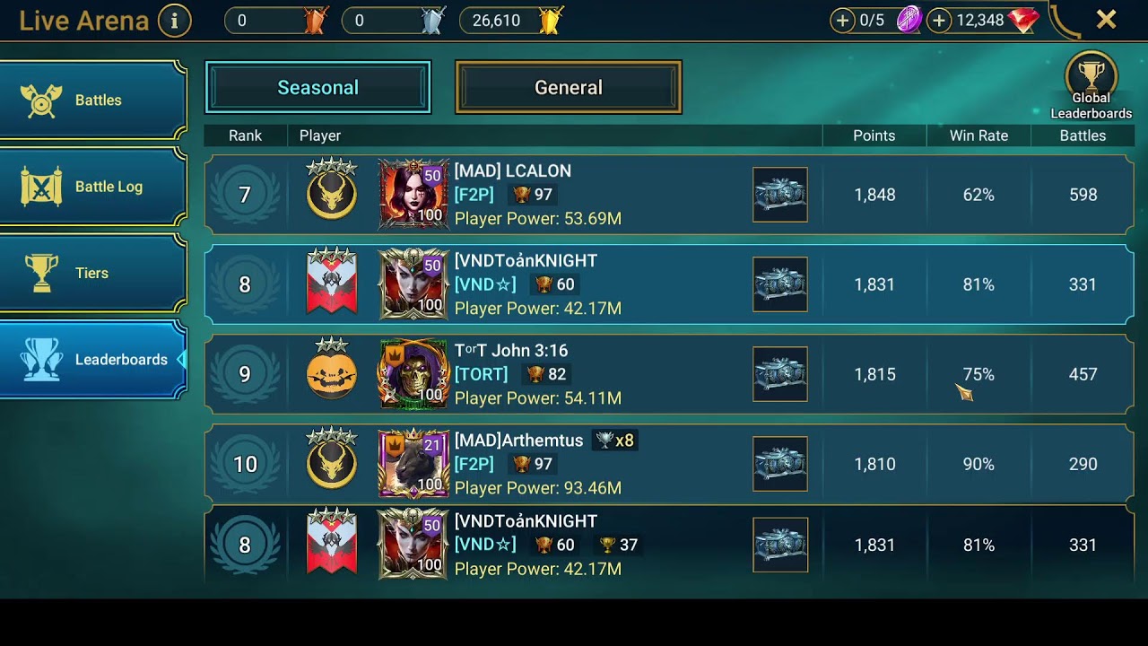 Live Arena season 9 go to top 10- [VND] ToảnKNIGHT  #raidshadowlegends #livearenaraid