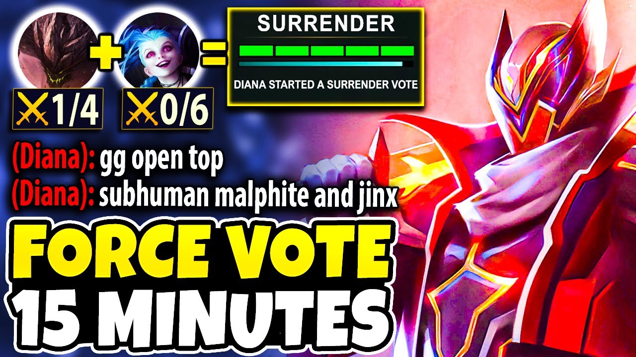 I Made Diana Force A FF At 15 Mins Because Of "Gangplank Diff"!