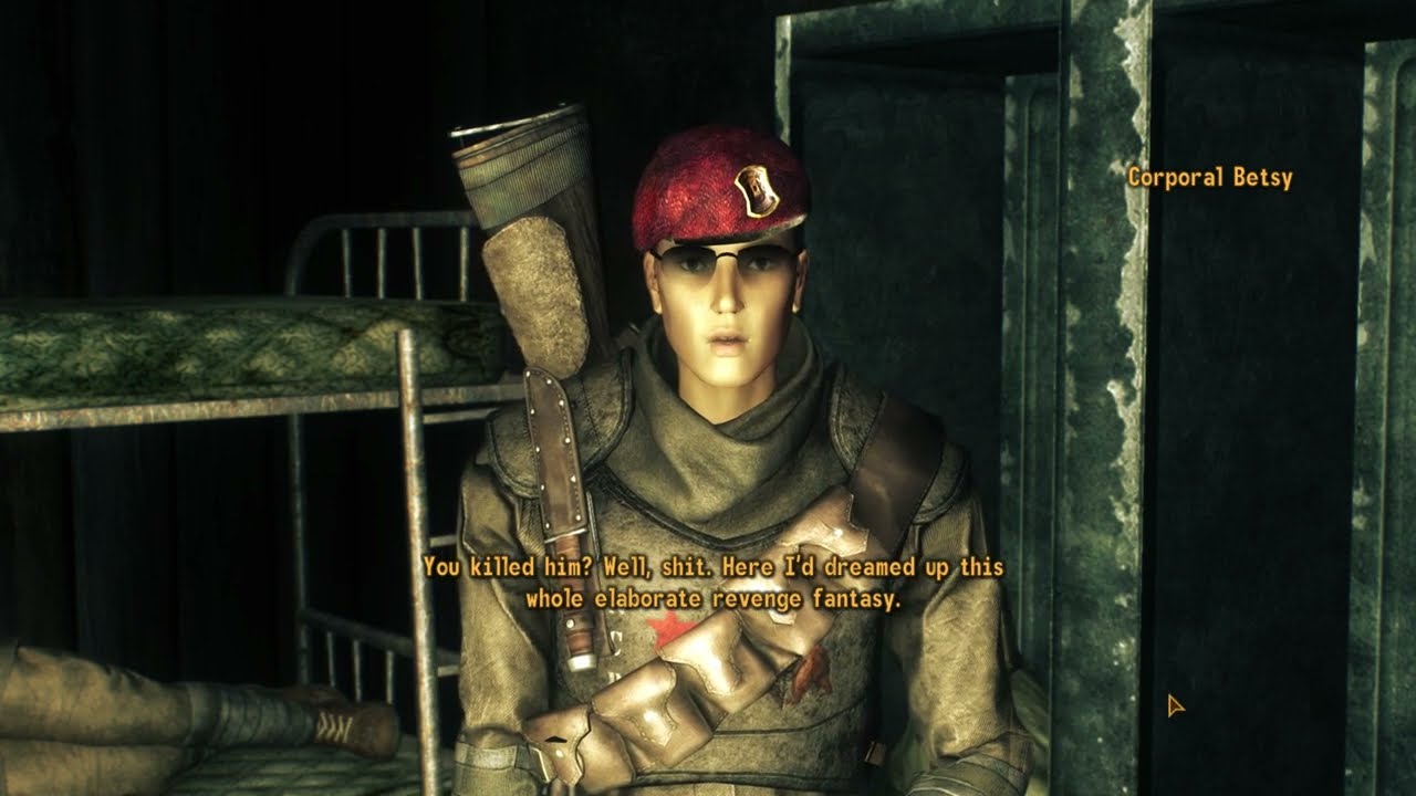 Corporal Betsy's Reaction when You Kill Cook-Cook