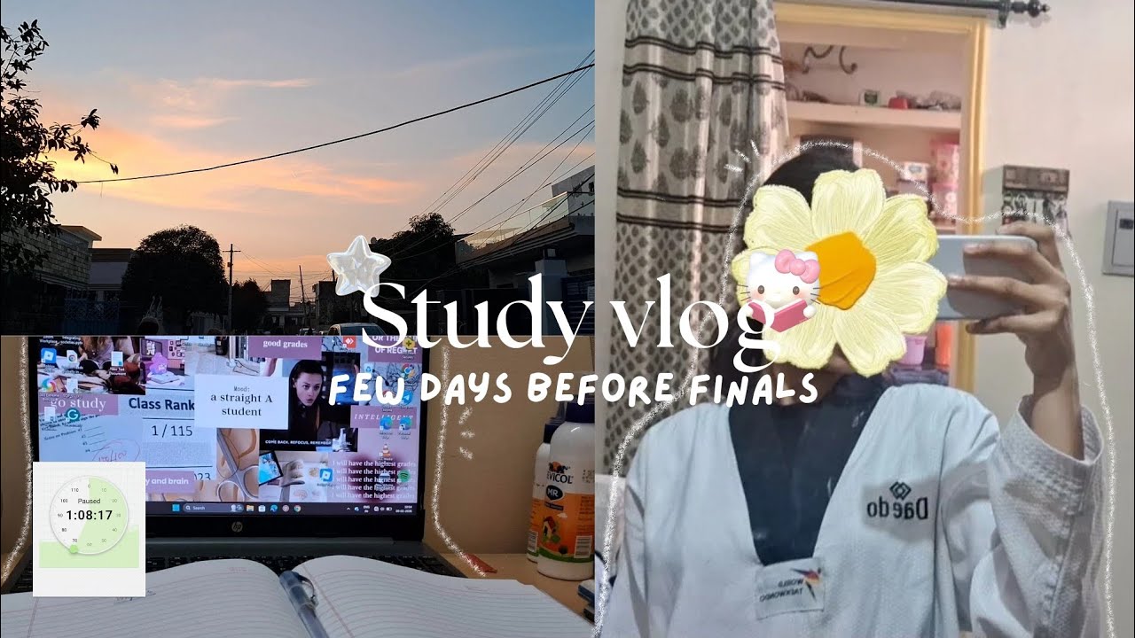 Class 9 Study Vlog 📚 | Exam Season | Few days before Finals 📓