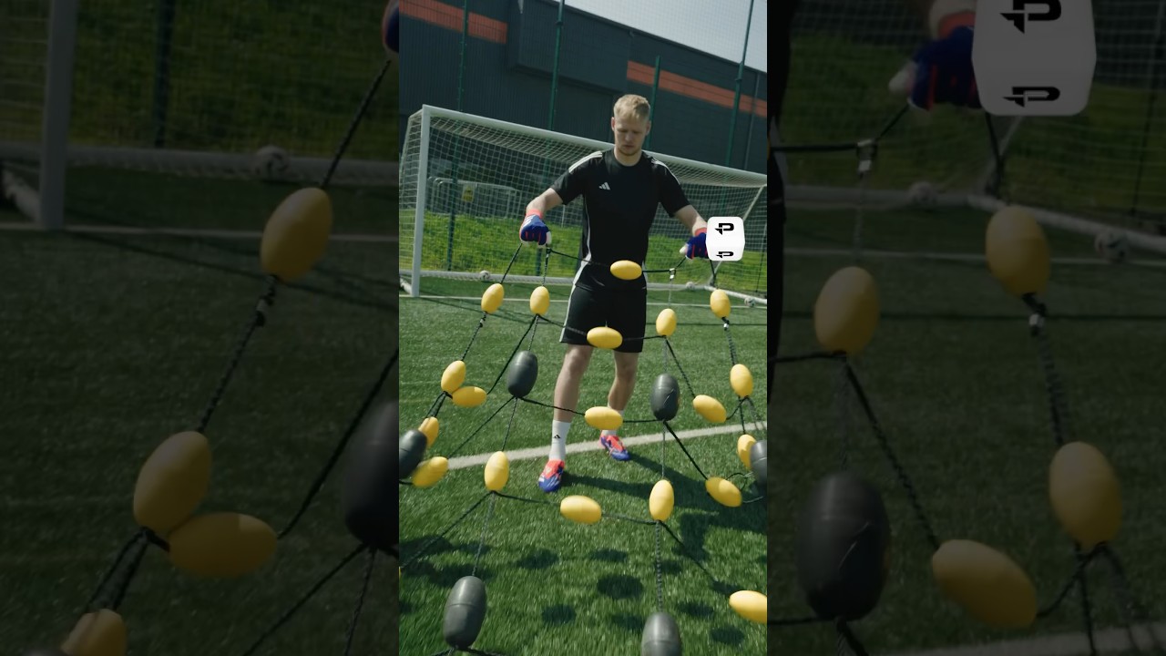 Deflection Challenge with Aaron Ramsdale 🔥 #adidas #arsenal #goalkeeper #football #afc