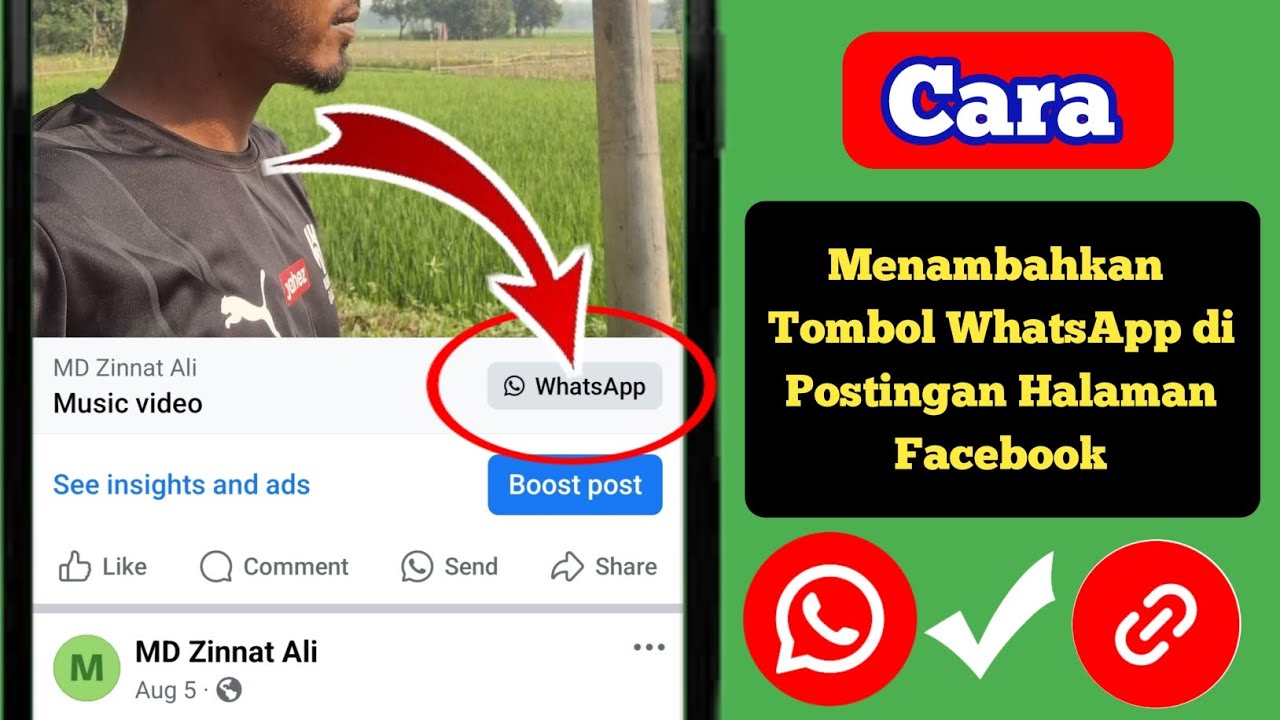 Cara Menambahkan Tombol WhatsApp Pada Postingan Halaman Facebook 2024